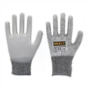 Grå skärtåliga nivå 5 Grå PU-belagda handskar